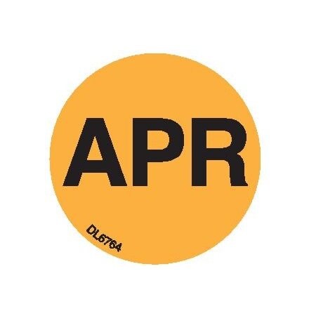 Decker Tape Products Label, DL6764, MONTHS OF YEAR - APR, 1" DL6764